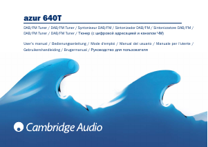 Manuale Cambridge Azur 640T Sintonizzatore