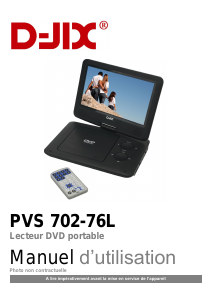 Mode d’emploi D-Jix PVS 702-76L Lecteur DVD
