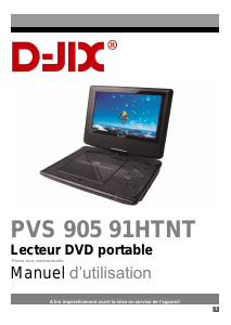 Mode d’emploi D-Jix PVS 905-91H TNT Lecteur DVD