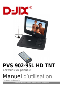 Mode d’emploi D-Jix PVS 902-95L HD TNT Lecteur DVD