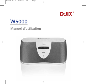 Mode d’emploi D-Jix W5000 Radio