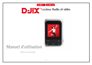 Mode d’emploi D-Jix M450 Lecteur Mp3
