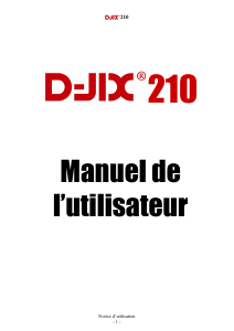 Mode d’emploi D-Jix 210 Lecteur Mp3