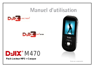 Mode d’emploi D-Jix M470 Lecteur Mp3