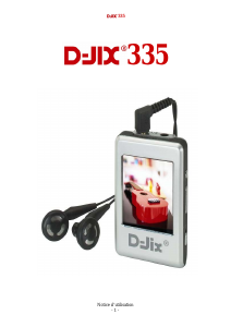 Mode d’emploi D-Jix 335 Lecteur Mp3