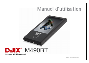 Mode d’emploi D-Jix M490BT Lecteur Mp3