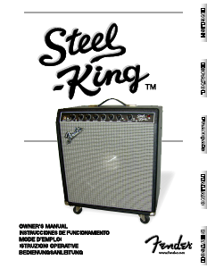 Manuale Fender Steel King Amplificatore per chitarra