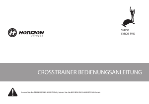 Bedienungsanleitung Horizon Fitness Syros Crosstrainer