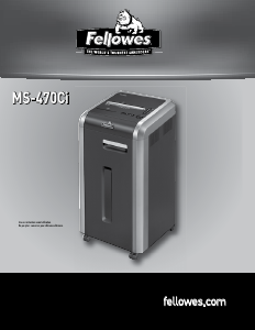 Mode d’emploi Fellowes MS-470Ci Destructeur