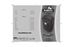 Manual Fellowes DS-1400C Paper Shredder