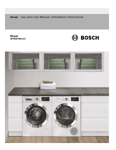 Manual Bosch WTW87NH1UC Dryer