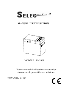 Mode d’emploi Selecline BM1308 Machine à pain