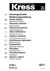 Manual de uso Kress 6175 EA Lijadora orbital