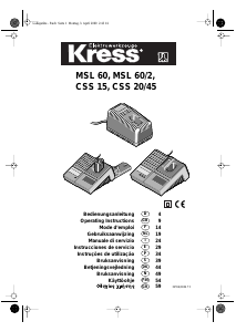 Manual Kress MSL 60 Carregador de pilhas