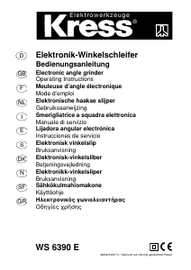 Bedienungsanleitung Kress WS 6390 E Winkelschleifer