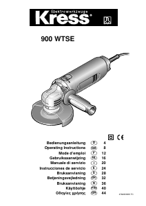 Manual de uso Kress 900 WTSE Amoladora angular