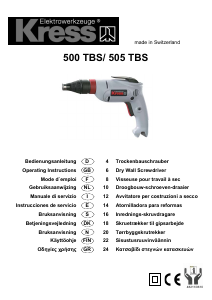 Manual de uso Kress 505 TBS Atornillador