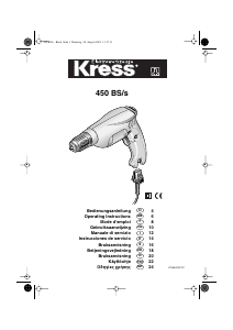 Manual de uso Kress 450 BS/s Atornillador taladrador