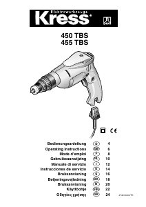 Brugsanvisning Kress 455 TBS Bore-skruemaskine