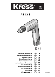 Manual de uso Kress AS 72 S Atornillador taladrador