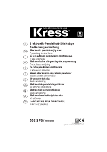 Manuale Kress 552 SPS Seghetto alternativo