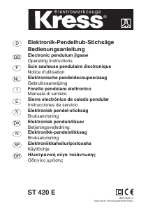 Mode d’emploi Kress ST 420 E Scie sauteuse