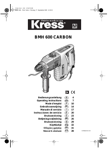 Manual de uso Kress BMH 600 CARBON Martillo perforador