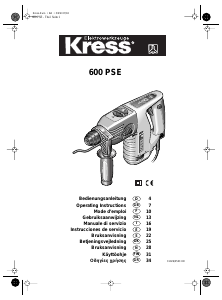 Manual de uso Kress 600 PSE Martillo perforador