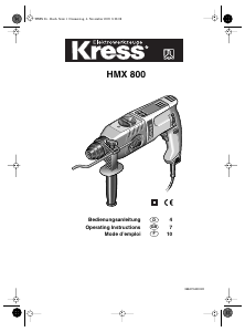 Manual Kress HMX 800 Rotary Hammer