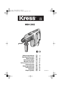 Manual de uso Kress MBH 2002 Martillo perforador