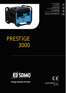 Mode d’emploi SDMO PRESTIGE 3000 Générateur