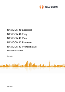 Mode d’emploi NAVIGON 40 Premium Live Système de navigation