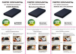 Bedienungsanleitung Fantec 225U3eSATAp Festplatte