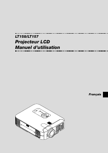 Mode d’emploi NEC LT158 Projecteur