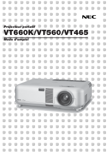 Mode d’emploi NEC VT660K Projecteur