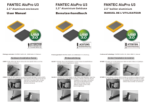 Mode d’emploi Fantec AluPro U3 Disque dur