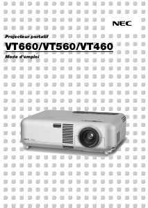 Mode d’emploi NEC VT660 Projecteur