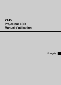 Mode d’emploi NEC VT45 Projecteur