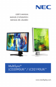 Mode d’emploi NEC MultiSync LCD2090UXi Moniteur LCD