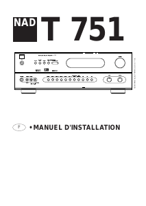 Mode d’emploi NAD T 751 Récepteur