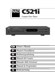 Manual NAD C 521i Leitor de CD