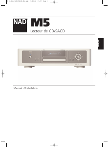 Mode d’emploi NAD M 5 Lecteur CD