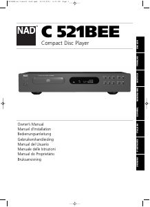 Manuale NAD C 521BEE Lettore CD