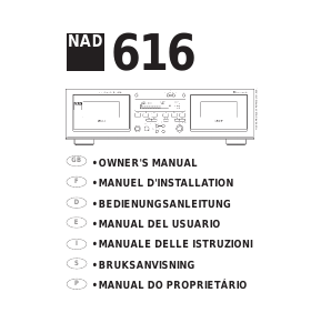 Mode d’emploi NAD 616 Enregistreur de cassettes
