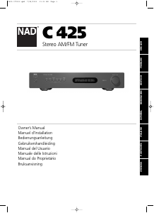 Manuale NAD C 425 Sintonizzatore