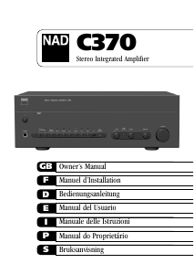 Handleiding NAD C 370 Versterker