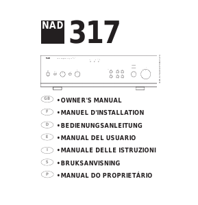 Manual de uso NAD 317 Amplificador