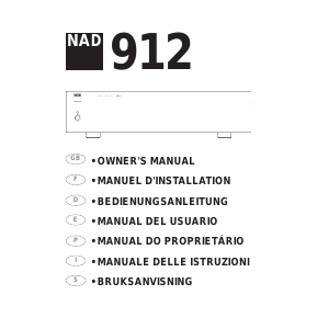 Manual de uso NAD 912 Amplificador