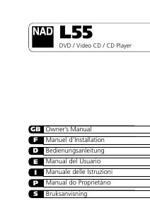 Handleiding NAD L 55 DVD speler
