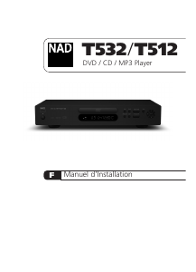 Mode d’emploi NAD T 512 Lecteur DVD